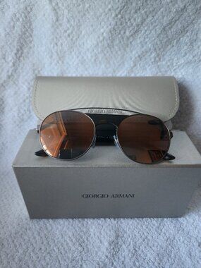 Men's Armani Sunglasses, Bronze Mirror, Size M